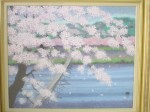 山谷裕子作「桜咲く」（日本画）をご寄贈いただきました